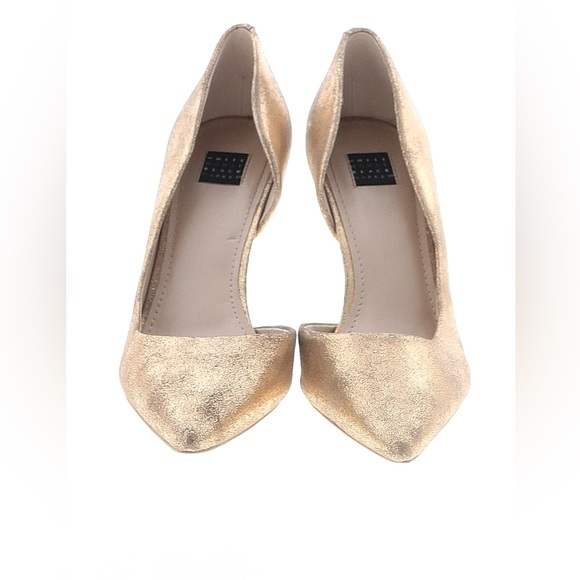 White House Black Market Gold Stiletto Heels - Picture 2 of 2